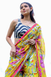 Blossom Saree Pallazo Set