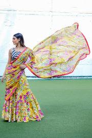 Blossom Saree Pallazo Set